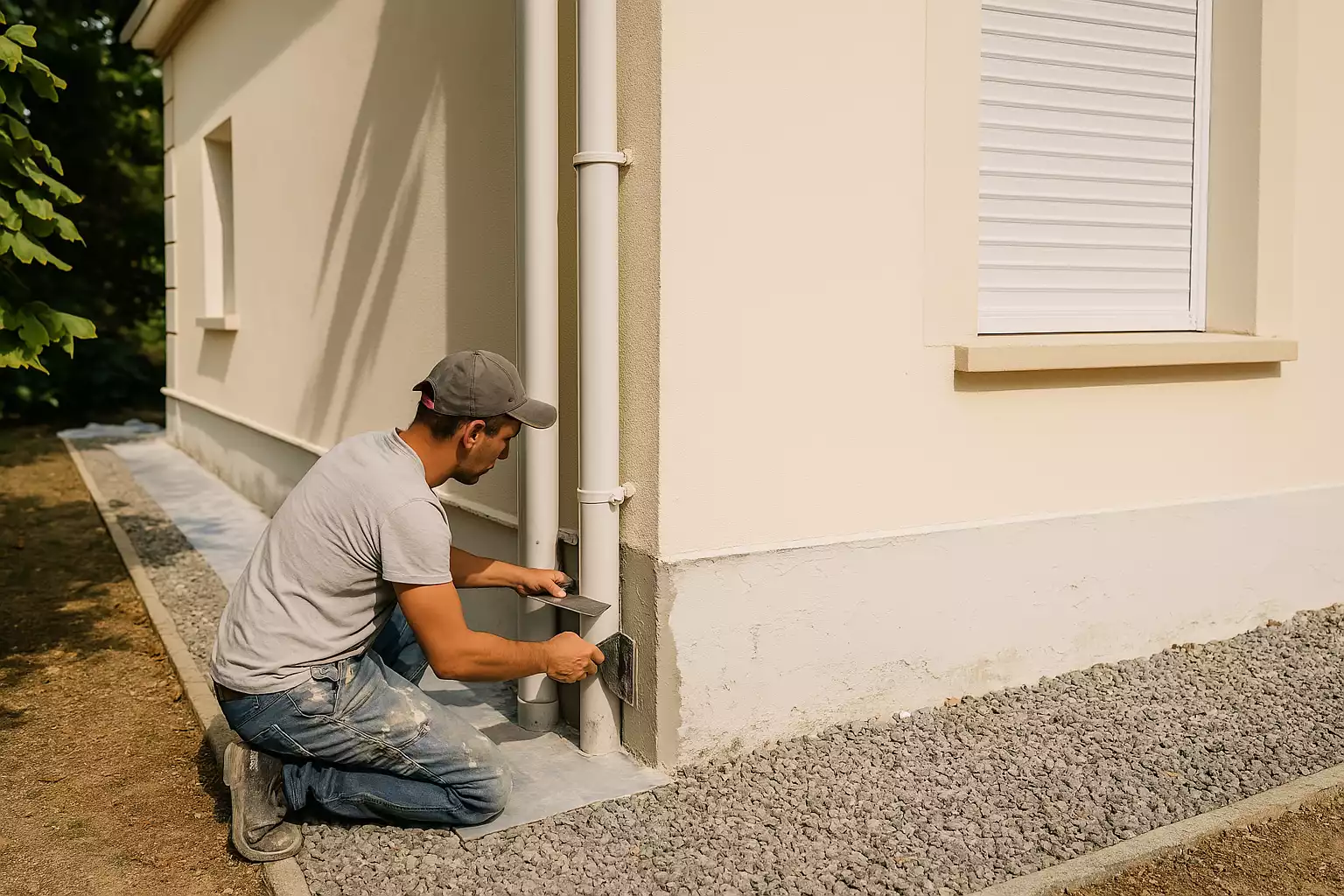 Quel type d’enduit utiliser pour préserver le bas d’un mur extérieur ?