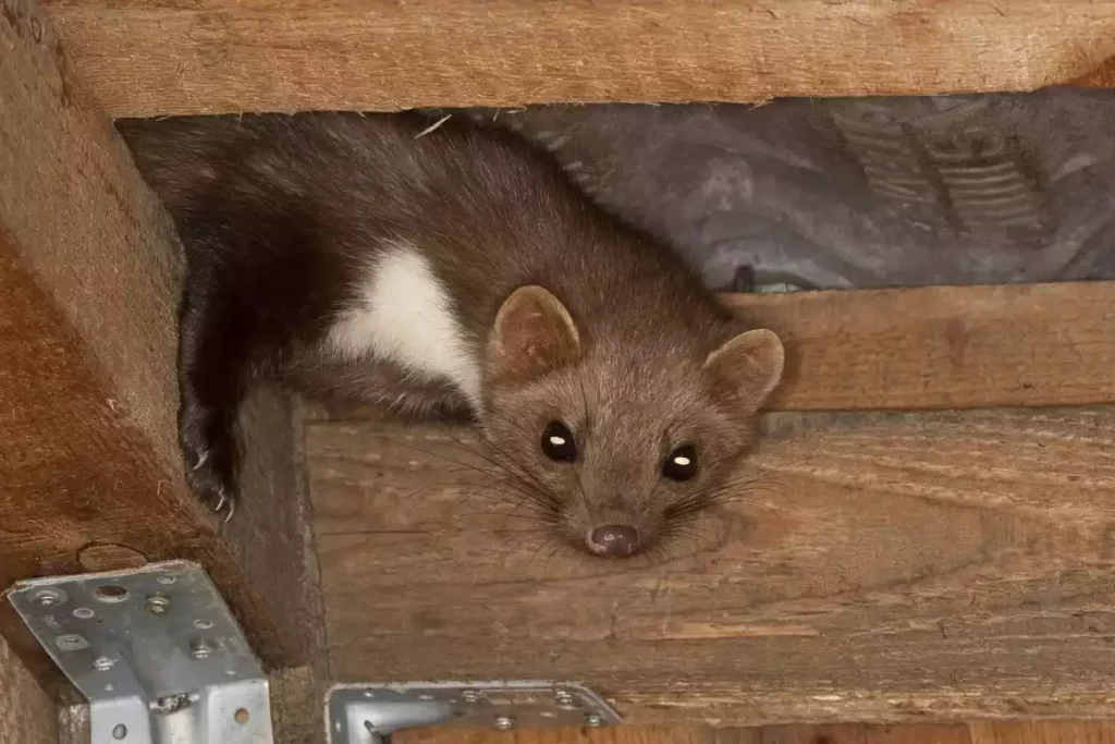 animaux dans les combles