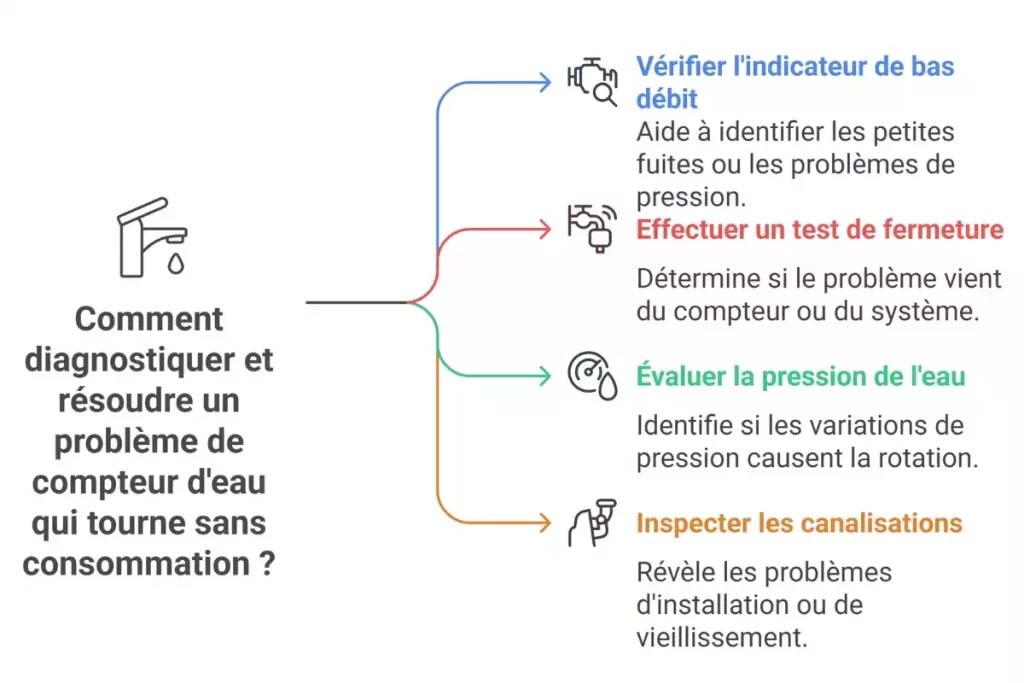 compteur d'eau qui tourne