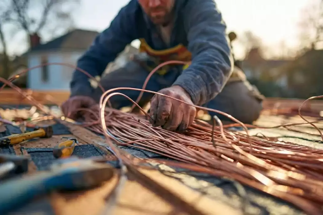 Fil de cuivre sur toiture : fonctionnement, installation et efficacité contre les mousses