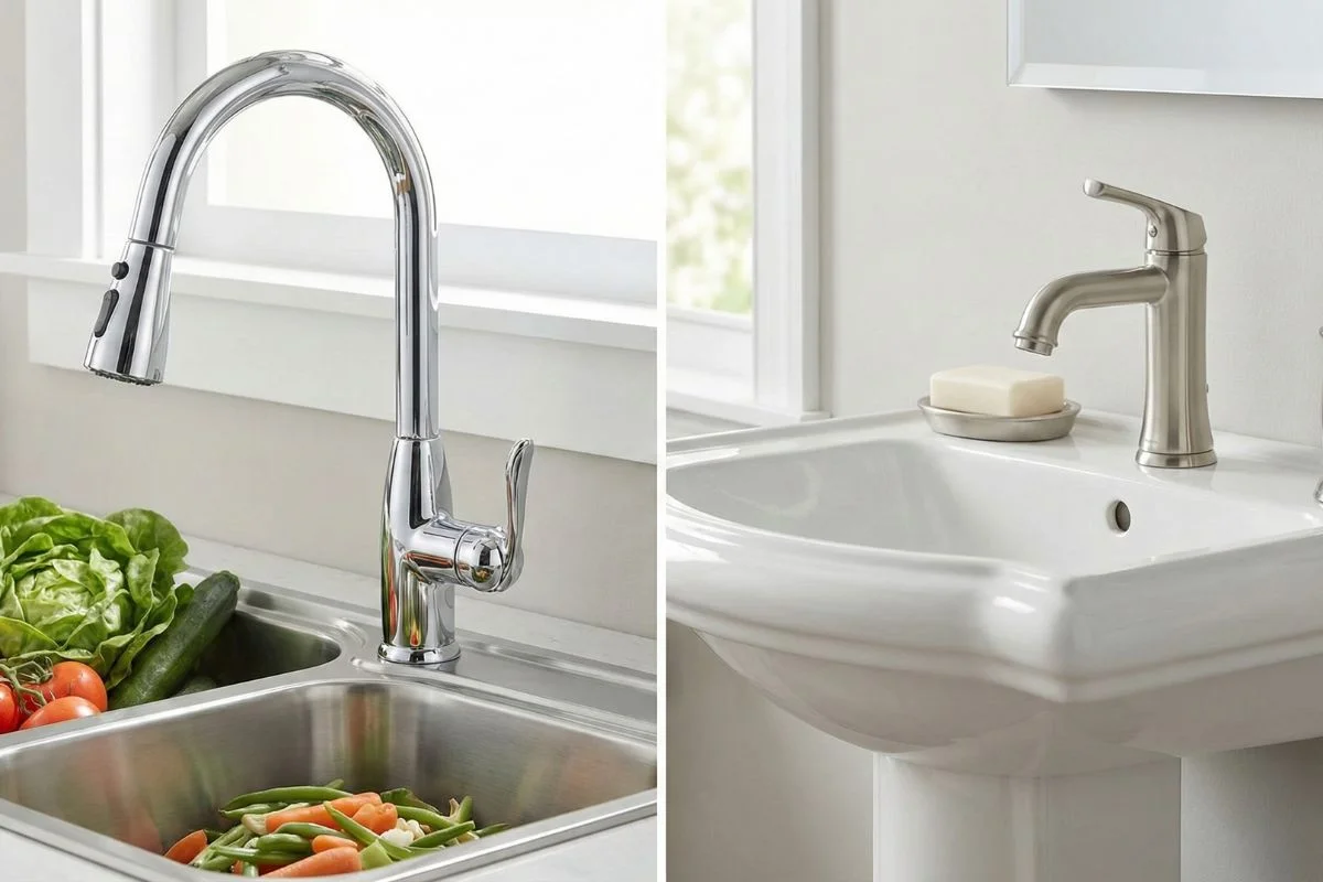 Robinet évier et robinet lavabo : quelles différences ?