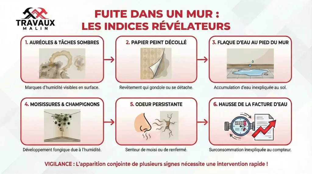 détecter fuite canalisation mur